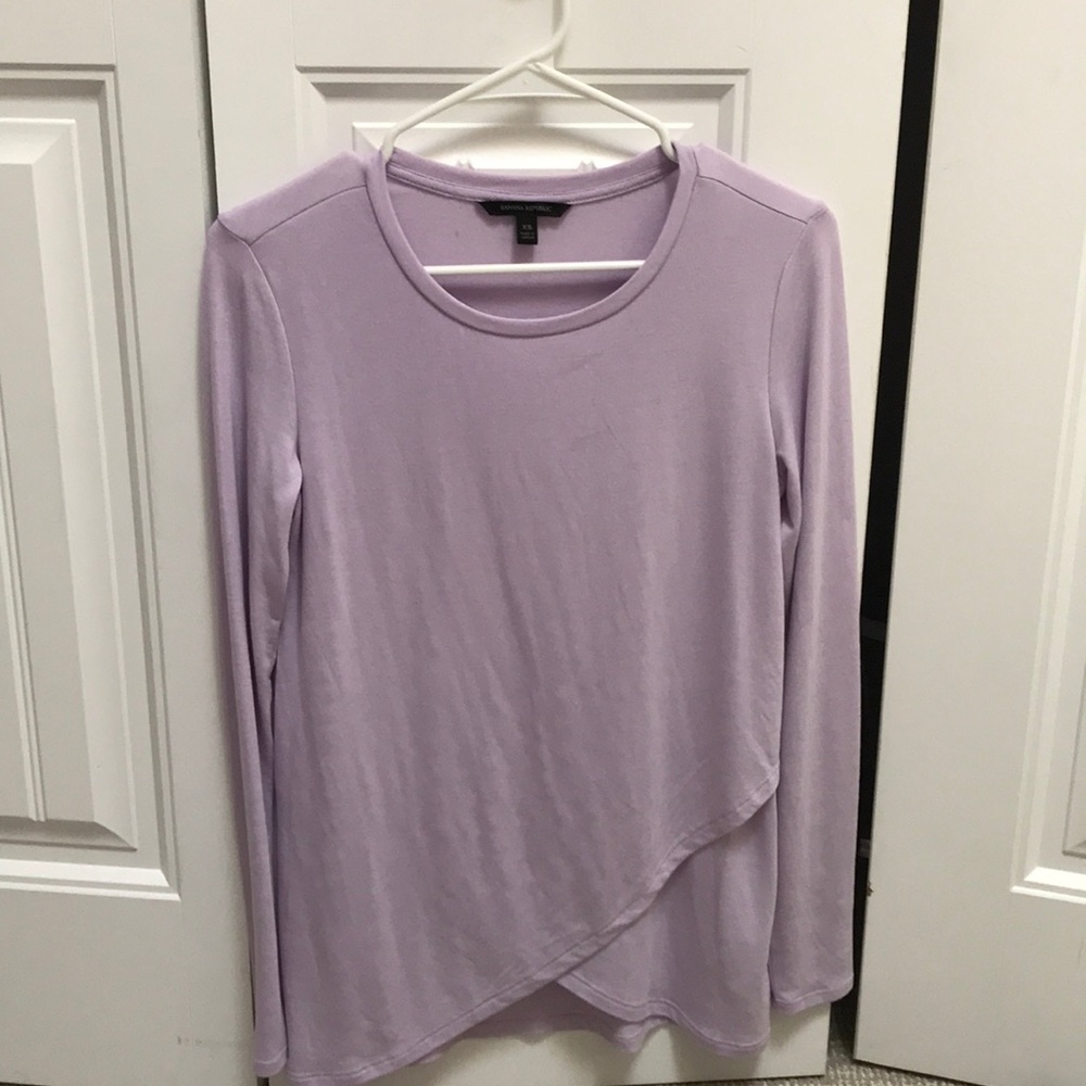 purple Banana Republic long sleeved tee NWOT